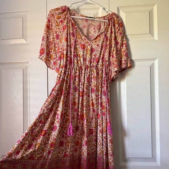 Dresses & Skirts - Womens Maternity V Neck Floral Mini Dress Short Sleeve Boh